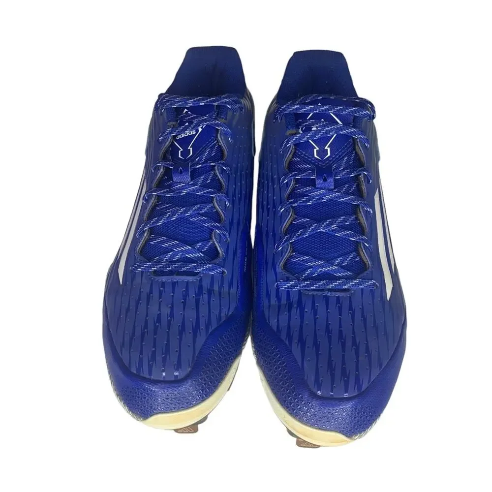 Adidas PowerAlley 3 Low Men's Cleats Size 11 Blue White Gray Lace Up
